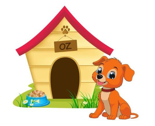 Dog and house